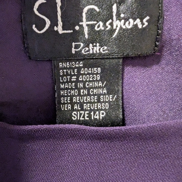 ✨3/$15✨ S.L. Fashions Petite Women's Dress with Cover - Picture 10 of 12